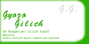 gyozo gilich business card